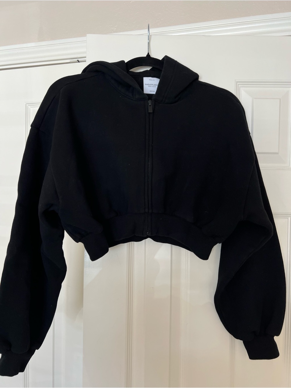 Aritzia Black Sweatfleece Zip Hoodie